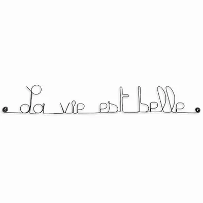 Children's decorative items - Wire Wall Decor\" Life is Beautiful\” to pin - BIJOUX DE MUR