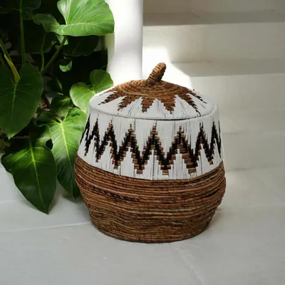 Paniers à linge - Panier de plage Little Bay, blanc naturel, L - BAZAR BIZAR LIVING