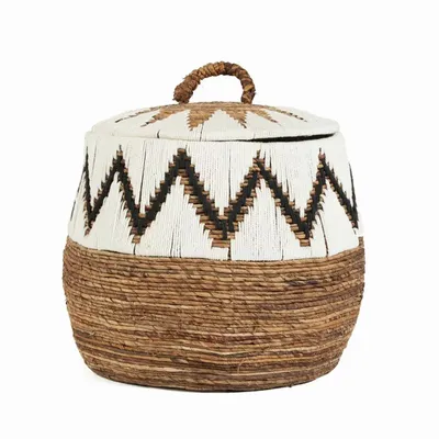 Paniers à linge - Panier de plage Little Bay, blanc naturel, L - BAZAR BIZAR LIVING