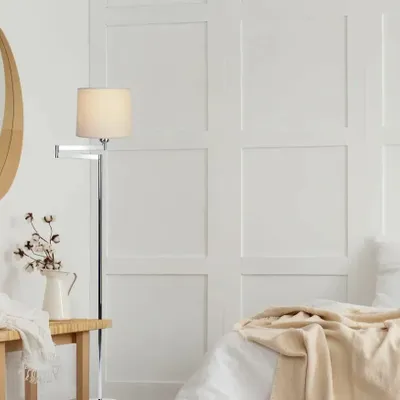 Lampadaires - ATLANTA lampadaire avec structure en noir ou nickel - LUXCAMBRA