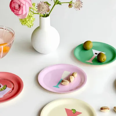 Plats et saladiers - COCKTAILS Set of 6 Coasters - 11cm - BLU KAT