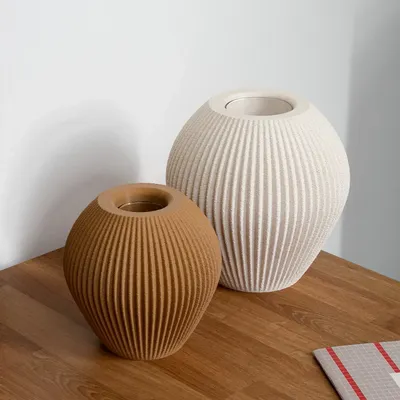 Vases - VASE - DONA 22cm TEXTURIZED - MENDELEK STUDIO