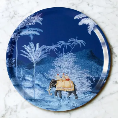 Trays - Round tray the parrot garden - PARADISIO IMAGINARIUM