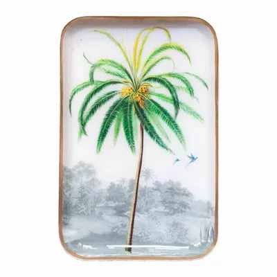 Plateaux - Plateau émaillé cocotier - PARADISIO IMAGINARIUM