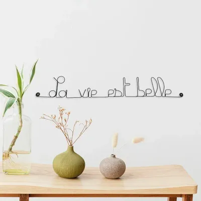 Children's decorative items - Wire Wall Decor\" Life is Beautiful\” to pin - BIJOUX DE MUR