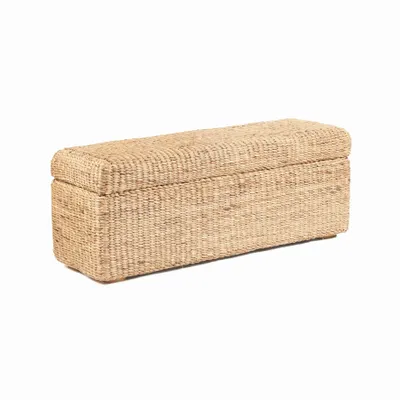Ottomans - The Big Sure Storage Ottoman - Natural - BAZAR BIZAR LIVING