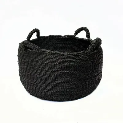 Laundry baskets - Les Quatre Mains Baskets - Black - M - BAZAR BIZAR LIVING