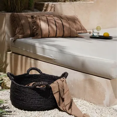 Laundry baskets - Les Quatre Mains Baskets - Black - M - BAZAR BIZAR LIVING