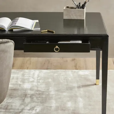 Writing desks - EMS desk w/2 drawers, S - black - NORDAL