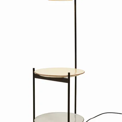 Floor lamps - ABSIS floor lamp with a single top in terracotta or glazed white - LUXCAMBRA
