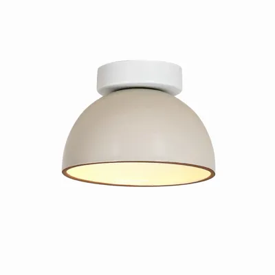 Ceiling lights - ABSIS ceiling lamp with lampshade in terracotta or varnished white - LUXCAMBRA