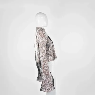 Apparel - Blouse STELLA VIA Brown Paisley - Brown paisley - height: 50.00; width: 43.00; lengh: 80.00 - MONYER