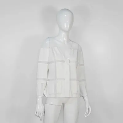 Apparel - Blouse CELESTIA White 1 - White 1 - height: 57.00; width: 38.50; lengh: 49.00 - MONYER