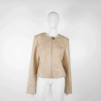 Apparel - Blazers LIBRA PREMIUM Beige golden leaves - Beige golden leaves - height: 53.50; width: 42.00; lengh: 68.00 - MONYER