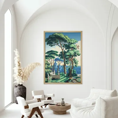 Poster - Mediterranean illustration - PARADISIO IMAGINARIUM