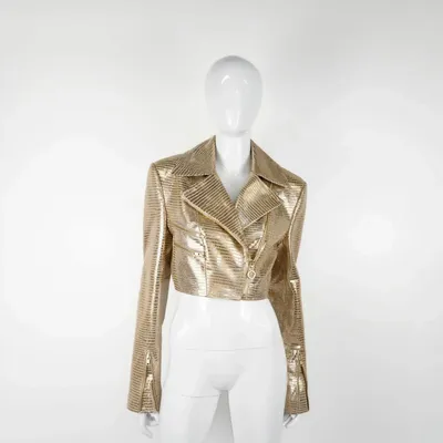 Apparel - Blazers SOL Gold snake print - Gold snake print - height: 41.00; width: 43.00; lengh: 66.00 - MONYER