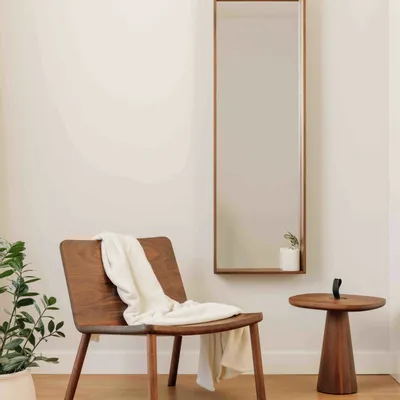 Office seating - The Minimalist Modern Lounge Chair in Natural Walnut - MOR