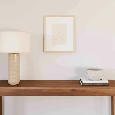 Mobilier et rangements pour bureau - FRONT — Buffet minimaliste en bois de noyer 80x40 - MOR