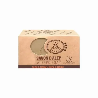 Soaps - Alepeo aleppo musk & amber  soap 8% 100g - ARABESK
