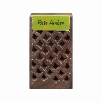 Objets de décoration - Set de 3 boite en bois contenant 5g d'Ambre Rose x3 - ARABESK