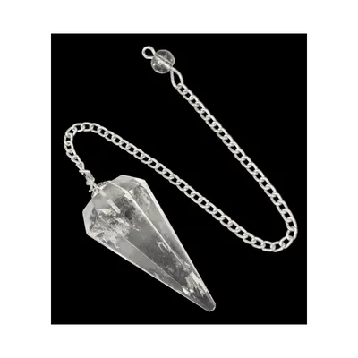 Jewelry - Conical 6-sided Brazilian Rock Crystal Pendulum - ARABESK