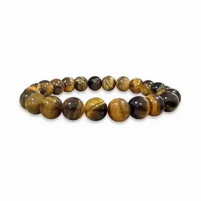 Bracelets - Tiger's eye A 8mm pearls bracelet - ARABESK