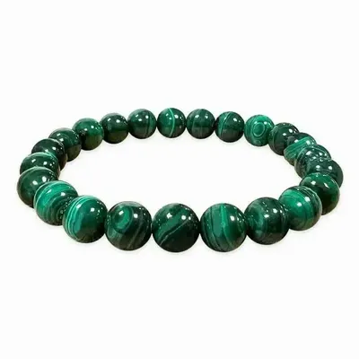 Bracelets - Bracelet Malachite perles 7.5-8.5mm - ARABESK