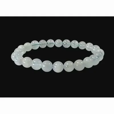 Bracelets - Aquamarine bracelet beads 8-9mm - ARABESK