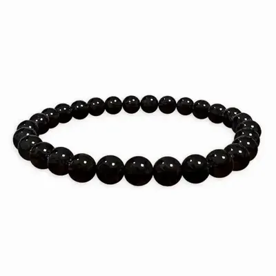 Bracelets - Bracelet Tourmaline Noire A perles 6.5mm - ARABESK