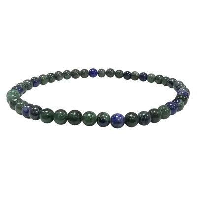 Bracelets - Azurite and Malachite 4mm pearls Bracelet - ARABESK