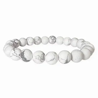 Bracelets - Howlite 8mm A pearls bracelet - ARABESK