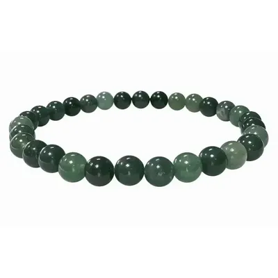 Bracelets - Bracelet Moss Agate beads 6-7mm - ARABESK