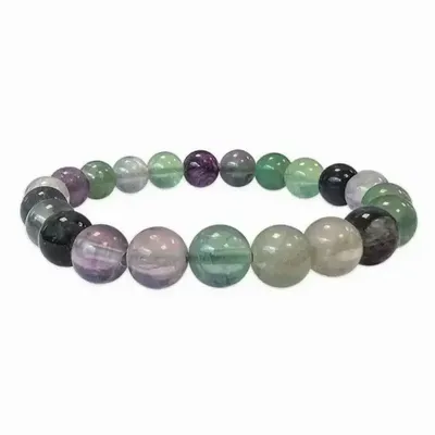 Bracelets - Bracelet Fluorite multicolore perles 8-9mm - ARABESK
