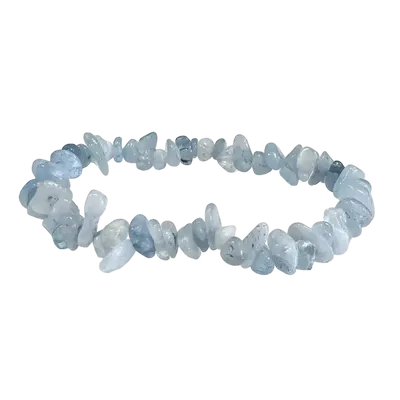 Bracelets - Aquamarine chips bracelet 5-8 mm - ARABESK