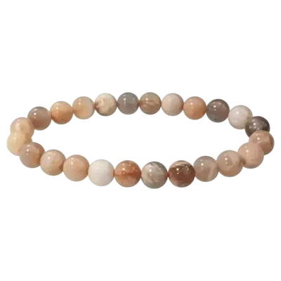 Bracelets - Multicolored Moonstone Bracelet 8-9mm beads - ARABESK