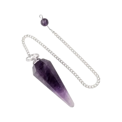 Jewelry - Amethyst conical pendulum 6 faces - ARABESK