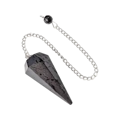 Bijoux - Pendule Hématite Conique 6 faces - ARABESK