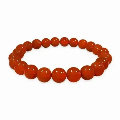Bracelets - Bracelet Agate Rouge A perles 8mm - ARABESK