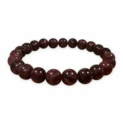 Bracelets - Red Garnet Bracelet A beads 6-7mm - ARABESK