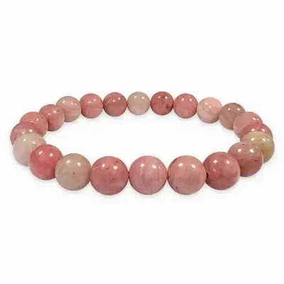 Bracelets - Australian Rhodonite bracelet 8mm pearls - ARABESK