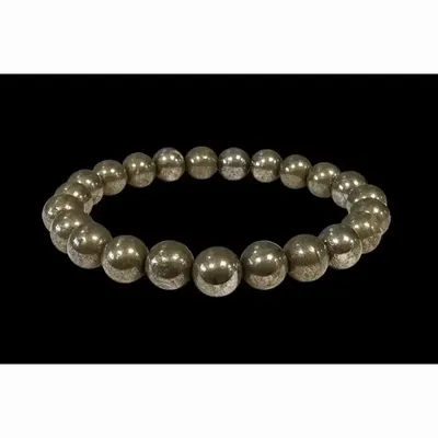 Bracelets - Bracelet Pyrite A perles 8mm - ARABESK