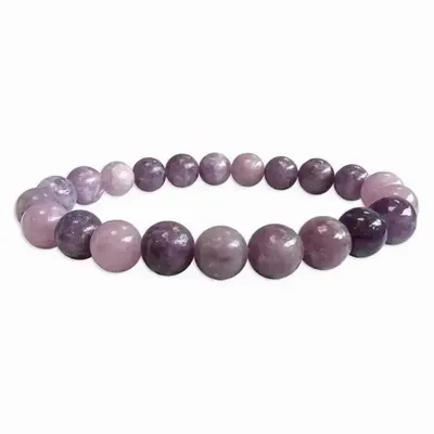 Bracelets - Bracelet Lepidolite A perles 8mm - ARABESK