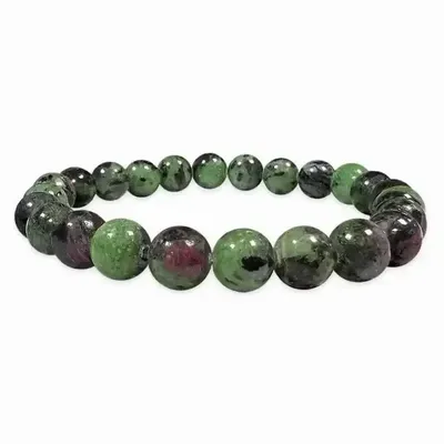 Bracelets - Ruby Zoisite Bracelet A 8-9mm beads - ARABESK