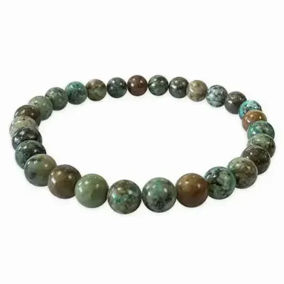 Bracelets - Bracelet turquoise naturelle d'Afrique perles 6mm - ARABESK