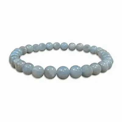 Bracelets - Angelite bracelet beads 6-7mm - ARABESK