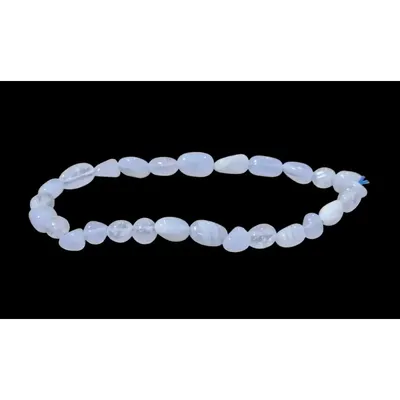 Bracelets - Bracelet Calcedoine Bleue A pierres roulées - ARABESK
