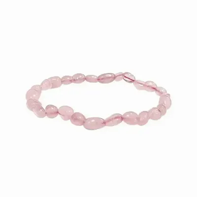 Bracelets - Bracelet Quartz Rose A pierres roulées - ARABESK
