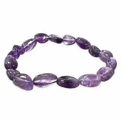 Bracelets - Amethyst bracelet AA rolled stones - ARABESK