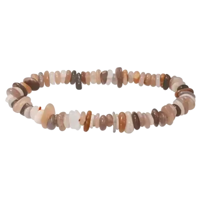 Bracelets - Multicolored adular moonstone bracelet AA chips 5-8mm 18cm - ARABESK