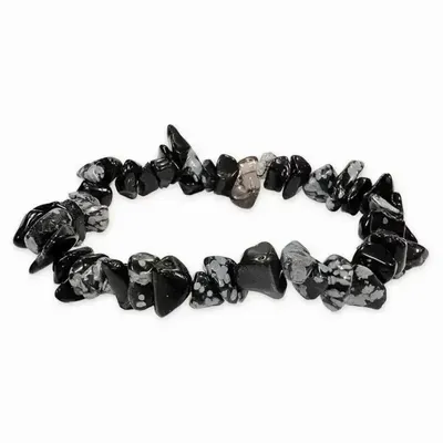 Bracelets - Bracelet Obsedienne Flocon de Neige chips 19cm - ARABESK